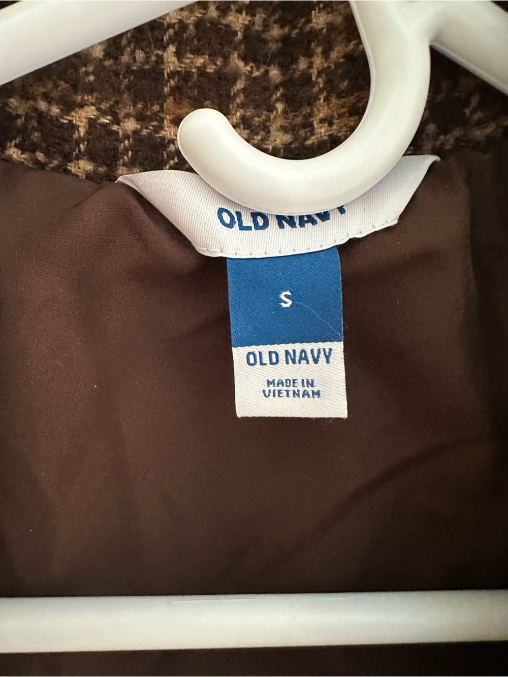 Old Navy Wool-Blend Brown Tweed Women’s Blazer - Picture 3 of 6